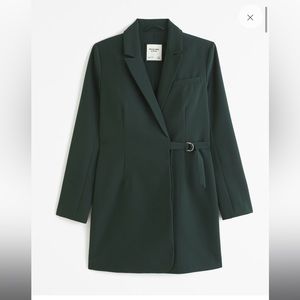 Black Abercrombie Side Belt Blazer Mini Dress